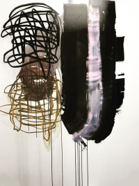 LARGE PAINTING ILLUSIONS CRAWLING TRINE LUND ARTIST AT OOV GALLERY
